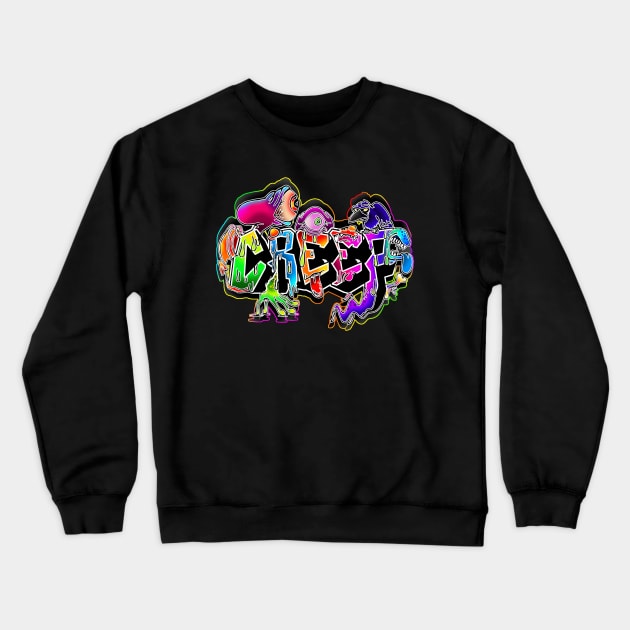 Creep Crewneck Sweatshirt by Tookiester